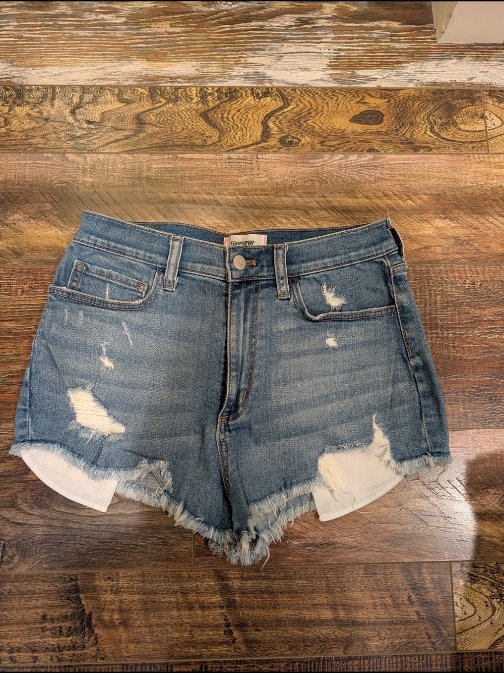 PINK Victoria's Secret Distressed Jean Shorts